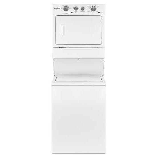 Whirlpool 3.5 cu.ft Long Vent Electric Stacked Laundry Center 9 Wash cycles and AutoDry WETLV27HW