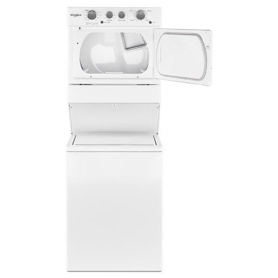 Whirlpool 3.5 cu.ft Long Vent Electric Stacked Laundry Center 9 Wash cycles and AutoDry WETLV27HW