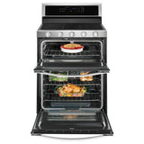 Whirlpool 6.0 Cu. Ft. Gas Double Oven Range with Center Oval Burner WGG745S0FS