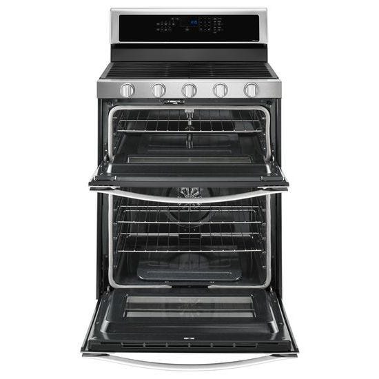 Whirlpool 6.0 Cu. Ft. Gas Double Oven Range with Center Oval Burner WGG745S0FS