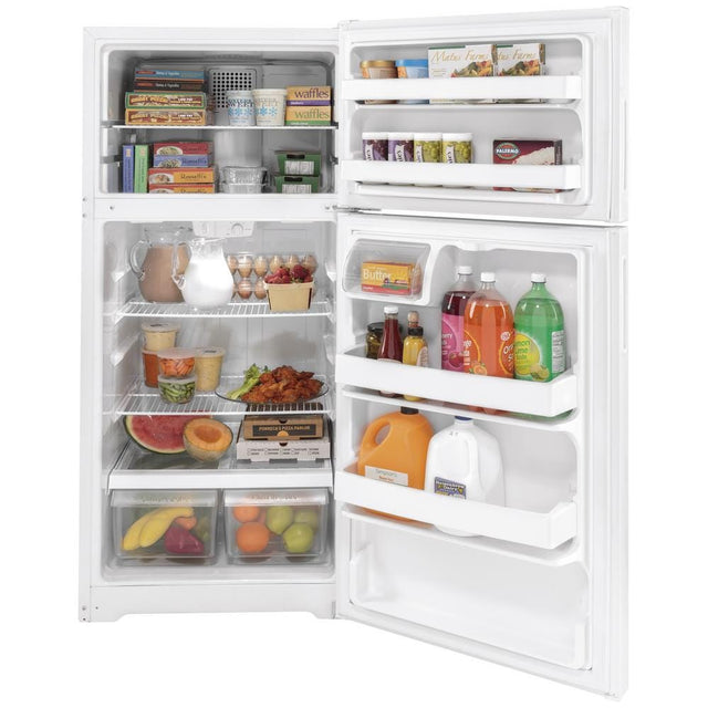 Hotpoint 15.6 Cu. Ft. Recessed Handle Top-Freezer Refrigerator HPS16BTNRWW