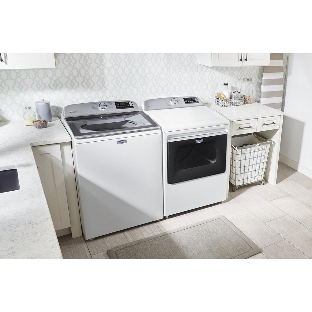 Maytag Smart Capable Top Load Electric Dryer with Extra Power Button - 7.4 cu. ft. MED6230HW