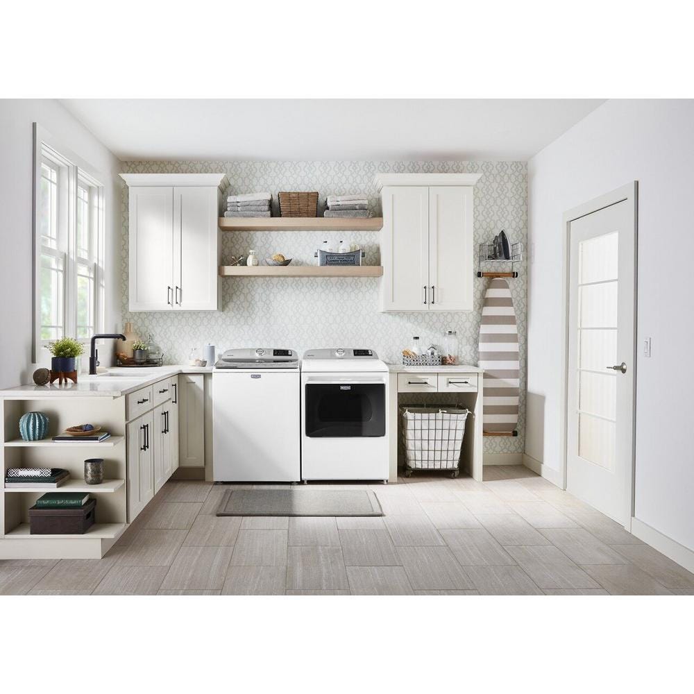 Maytag Smart Capable Top Load Electric Dryer with Extra Power Button - 7.4 cu. ft. MED6230HW