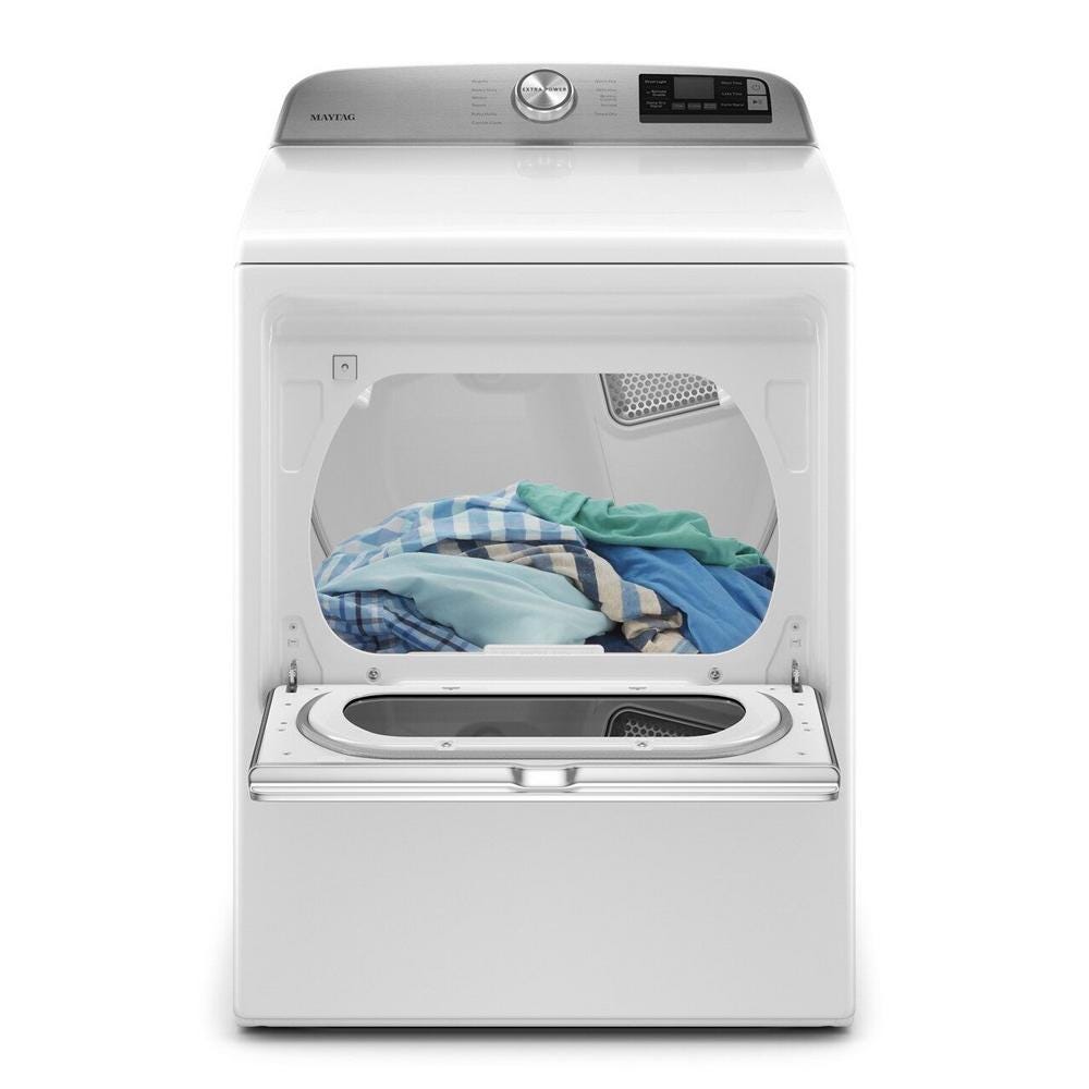 Maytag Smart Capable Top Load Electric Dryer with Extra Power Button - 7.4 cu. ft. MED6230HW