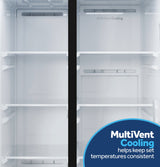 GE® 25 Cu. Ft. Icemaker Ready and Garage Ready Side-By-Side Refrigerator GUS25MGYBB