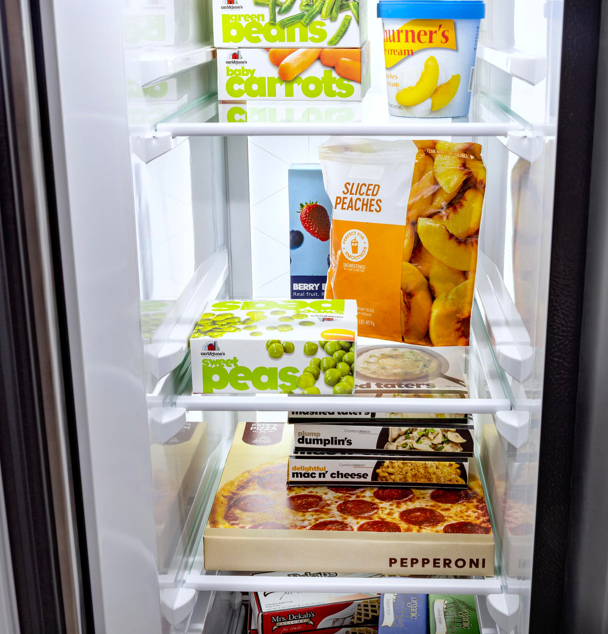 GE® 27.7 Cu. Ft. Side-By-Side Refrigerator with LED Light Walls and Extra Tall Dispenser GSS28PYYFS