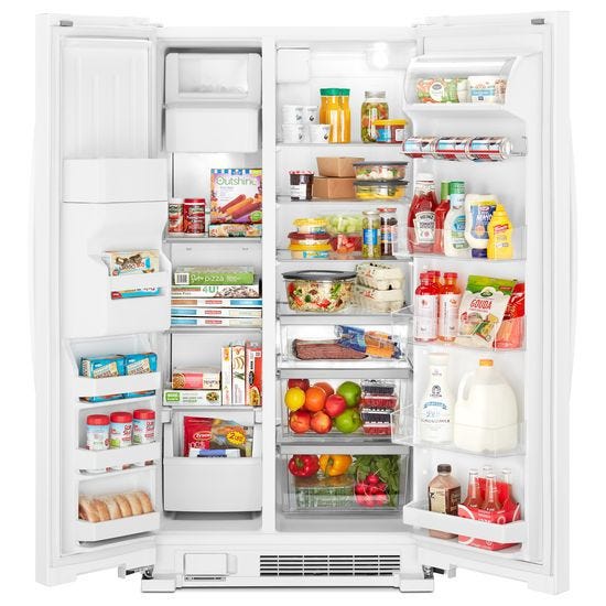 Whirlpool® 33-inch Wide Side-by-Side Refrigerator - 21 cu. ft. WRS321SDHW