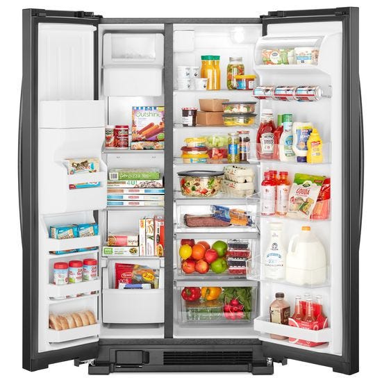 Whirlpool 33-inch Wide Side-by-Side Refrigerator - 21 cu. ft. WRS331SDHM