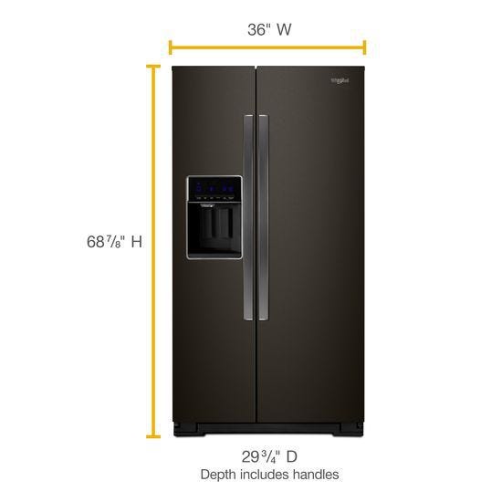 Whirlpool 36-inch Wide Counter Depth Side-by-Side Refrigerator - 21 cu. ft. WRS571CIHV