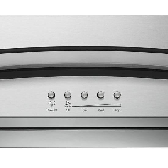 Whirlpool 30 inch Convertible Glass Kitchen Hood with Glass Edge LED Lighting WVW75UC0DS