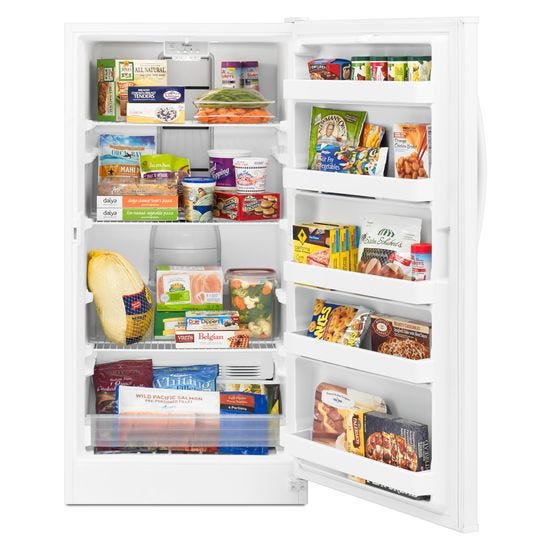 Whirlpool® 16 cu. ft. Upright Freezer with Frost-Free Defrost WZF56R16DW