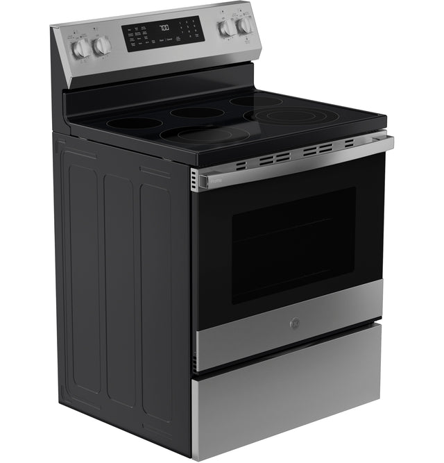 GE Profile™ ENERGY STAR® 30” Smart Free-Standing Electric Convection Range with No Preheat Air Fry and EasyWash™ Oven Tray PRF700AYFS