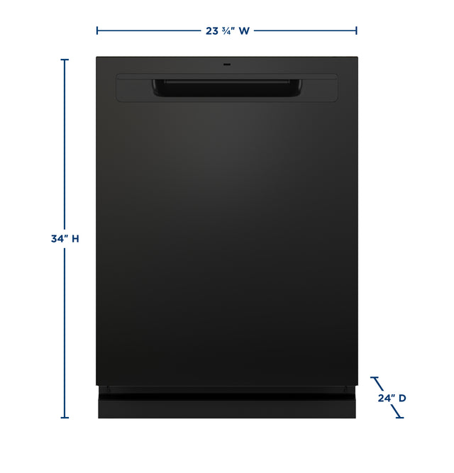 GE Fingerprint Resistant Top Control with Stainless Steel Interior Dishwasher with Sanitize Cycle GDP670SGVBB