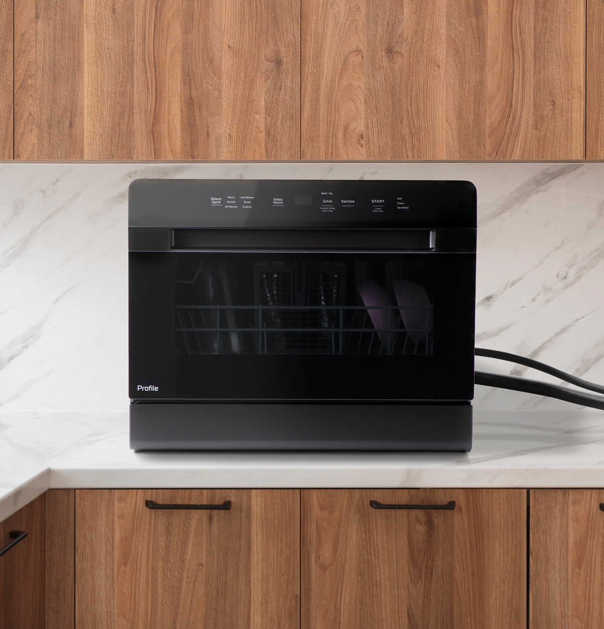 GE Profile™ ENERGY STAR® Smart Compact Dishwasher for Countertop or Built-In PZF560HGWBB