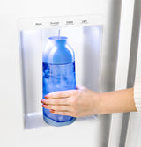 GE® 27.9 Cu. Ft. Side-By-Side Refrigerator with Extra Tall Dispenser and In-Door Icemaker GSS28NGYWW