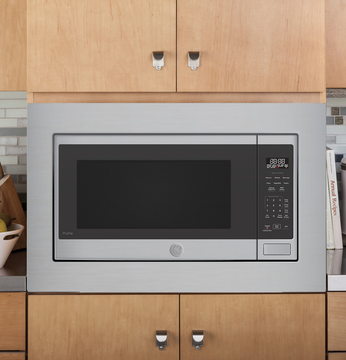 GE Profile™ 2.2 Cu. Ft. Built-In Sensor Microwave Oven PCWK22U1WSS