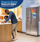 GE 23.6 Cu. Ft. Counter-Depth Side-By-Side Refrigerator with Extra Tall Dispenser and In-Door Icemaker GZS24NYYFS