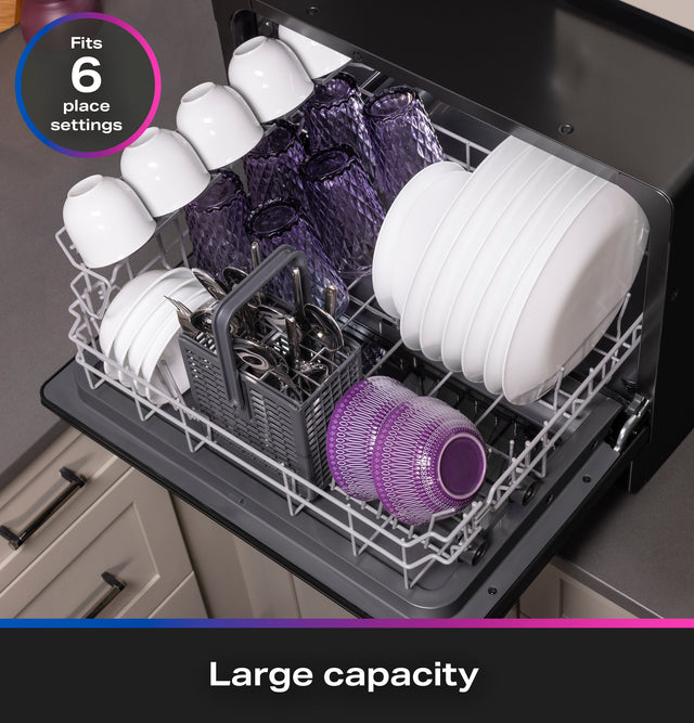 GE Profile™ ENERGY STAR® Smart Compact Dishwasher for Countertop or Built-In PZF560HGWBB