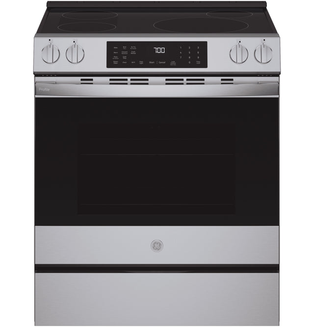 GE Profile™ ENERGY STAR® 30" Smart Slide-In Induction and Convection Range with No Preheat Air Fry and EasyWash™ Oven Tray PHS700AYFS