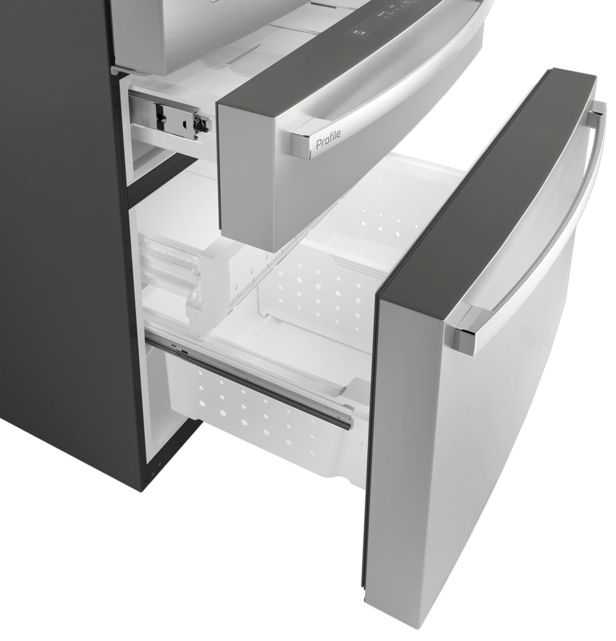 GE Profile™ ENERGY STAR® 27.9 Cu. Ft. Smart 4-Door French-Door Refrigerator with Kitchen Assistant PVD28HYYFS