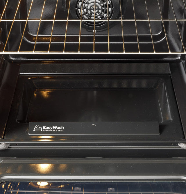 GE® 30" Free-Standing Gas Convection Range with No Preheat Air Fry and EasyWash™ Oven Tray GGF600AVSS