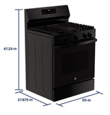 GE® 30" Free-Standing Gas Range GGF500PVBB