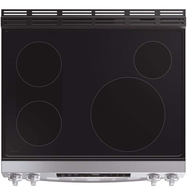 GE Profile™ ENERGY STAR® 30" Smart Slide-In Induction and Convection Range with No Preheat Air Fry and EasyWash™ Oven Tray PHS700AYFS