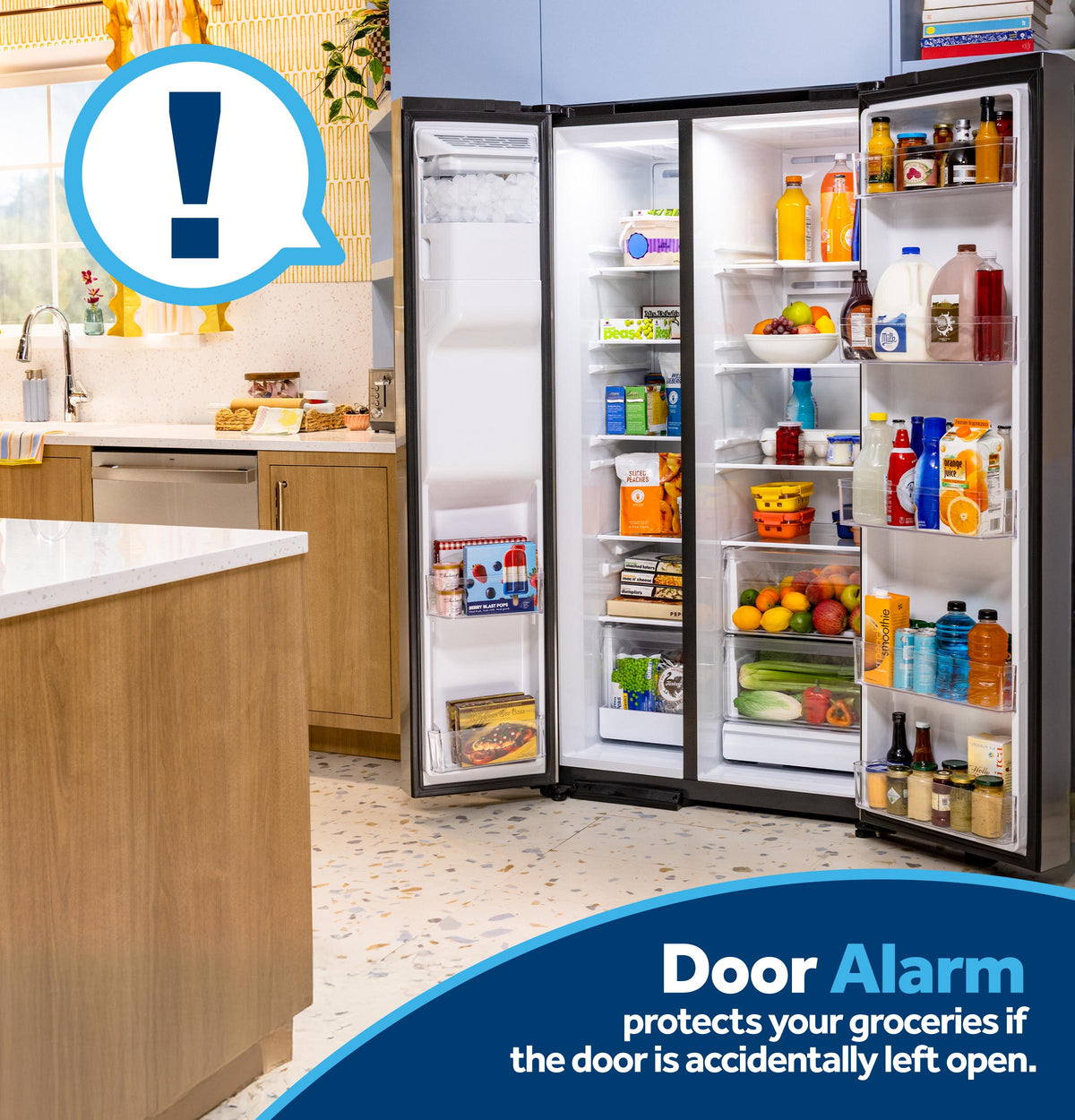 GE 23.6 Cu. Ft. Counter-Depth Side-By-Side Refrigerator with Extra Tall Dispenser and In-Door Icemaker GZS24NYYFS