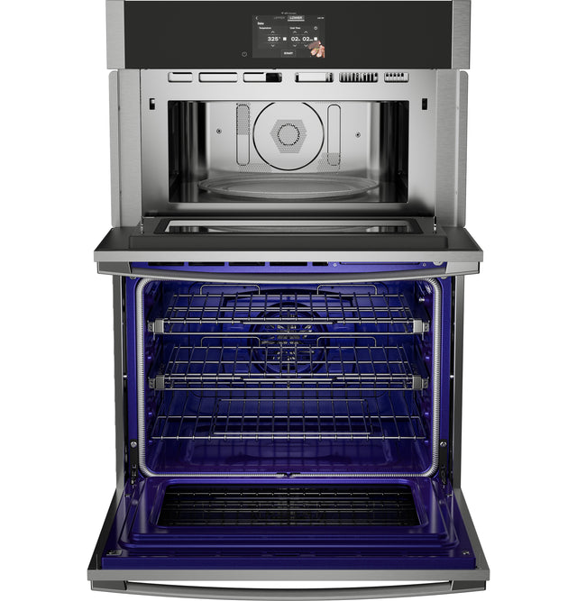 GE Profile™ 30 in. Combination Double Wall Oven with Convection, Air Fry, Steam, Sous Vide, and Advantium® Technology PT9900SWSS