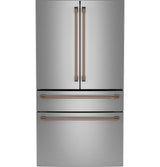 Café™ ENERGY STAR® 23.2 Cu. Ft. Smart Counter-Depth 4-Door French-Door Refrigerator With Dual-Dispense AutoFill Pitcher CJE23DP2WS1