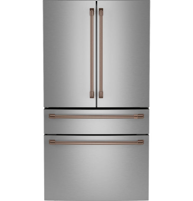 Café™ ENERGY STAR® 23.2 Cu. Ft. Smart Counter-Depth 4-Door French-Door Refrigerator With Dual-Dispense AutoFill Pitcher CJE23DP2WS1