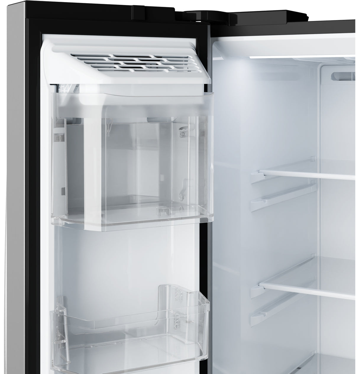 GE 24.2 Cu. Ft. Counter-Depth Side-By-Side Refrigerator with Internal Dispenser and In-Door Icemaker GKS24NYYFS