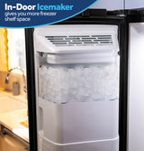 GE 23.6 Cu. Ft. Counter-Depth Side-By-Side Refrigerator with Extra Tall Dispenser and In-Door Icemaker GZS24NGYBB