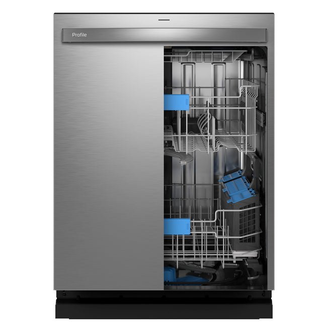 GE Profile Fingerprint Resistant Top Control with Stainless Steel Interior Dishwasher with Microban Antimicrobial Protection with Sanitize Cycle PDP715SYVFS