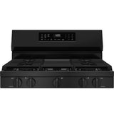 GE® 30" Free-Standing Gas Convection Range with No Preheat Air Fry and EasyWash™ Oven Tray GGF600AVBB