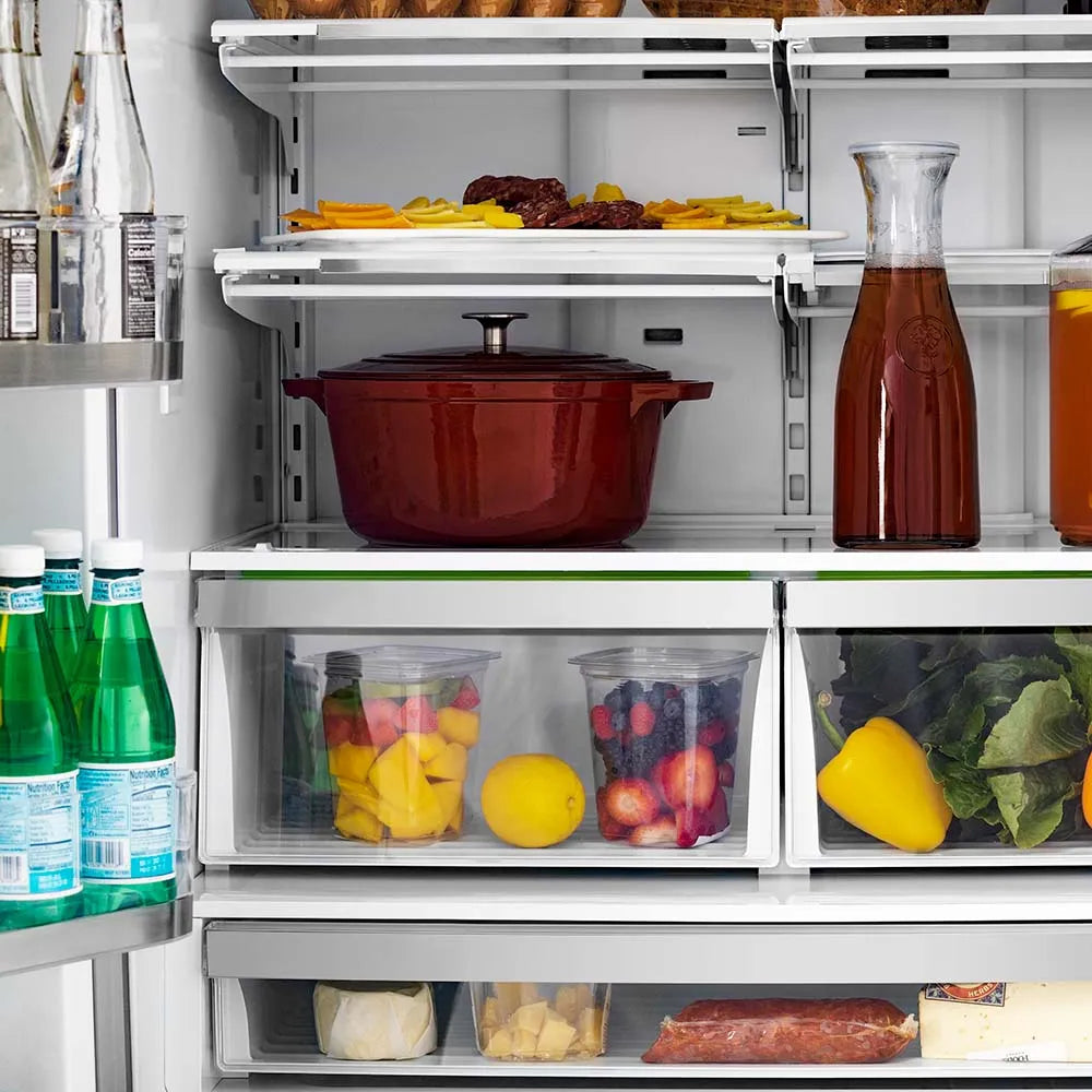ZLINE 36 in. 22.5 cu. ft. Counter-Depth French Door Refrigerator with Ice Maker in Fingerprint-Resistant Stainless Steel (RFM-36) (S&D)