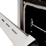 ZLINE 24 in. 2.8 cu. ft. Legacy Dual Fuel Range with 4 Burner Gas Cooktop and Electric Convection Oven in Stainless Steel (RA24) (S&D)