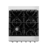 ZLINE 24 in. 2.8 cu. ft. Legacy Dual Fuel Range with 4 Burner Gas Cooktop and Electric Convection Oven in Stainless Steel (RA24) (S&D)
