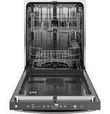 GE Fingerprint Resistant Top Control with Stainless Steel Interior Dishwasher with Sanitize Cycle GDT650SYVFS-Fingerprint Resistant Stainless Steel