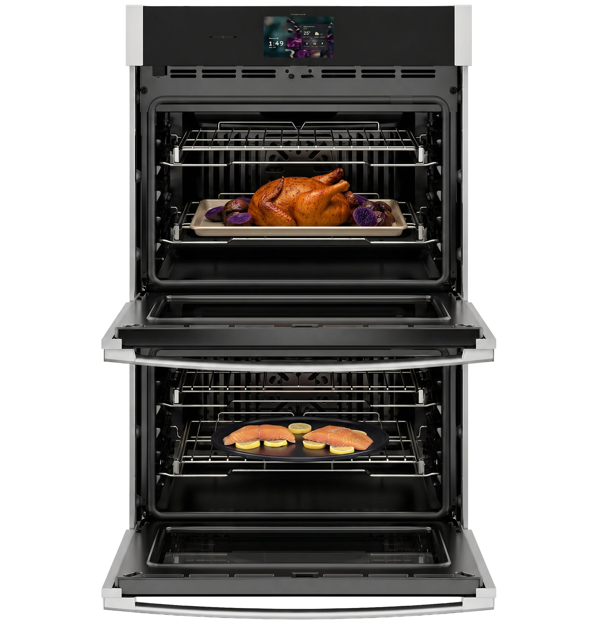 GE Profile™ 30" Smart Built-In Convection Double Wall Oven with In-Oven Camera and No Preheat Air Fry PTD9000SZSS