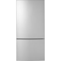 GE ENERGY STAR 17.7 Cu. Ft. Counter-Depth Bottom-Freezer Refrigerator GBE17HYRFS