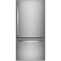 GE Series ENERGY STAR 24.9 Cu. Ft. Bottom-Freezer Drawer Refrigerator GDE25EYKFS