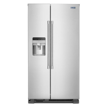 Maytag 36-Inch Wide Side-by-Side Refrigerator with Exterior Ice and Water Dispenser - 25 Cu. Ft. MSS25C4MGZ-Fingerprint Resistant Stainless Steel